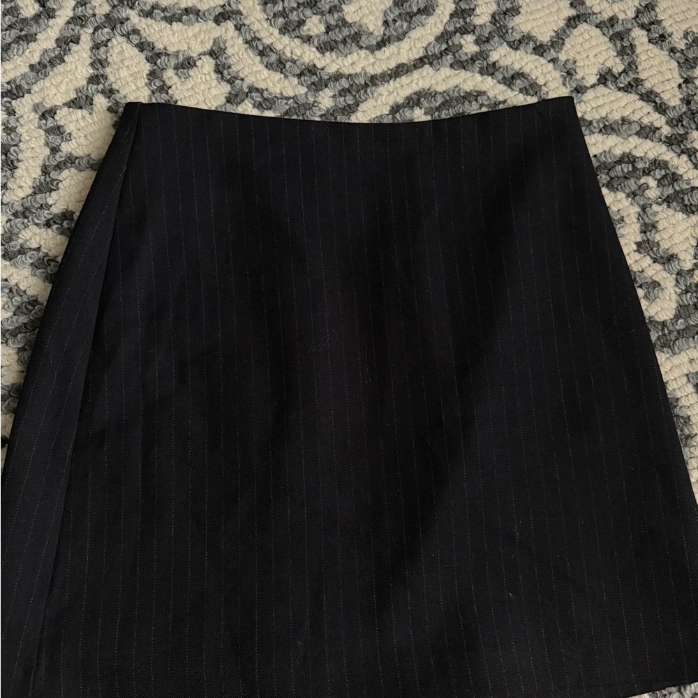 Wilfred Black Pinstripe Mini Skirt
